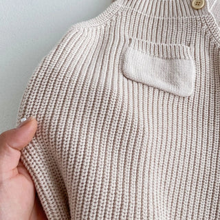 Front Pocket Cable Knitted Jumpsuit - RYAN AND REMI