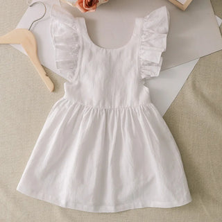 Linen Ruffled Back Dress - RYAN AND REMI