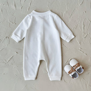 White Teddy Bear Jumpsuit - RYAN AND REMI