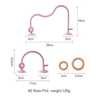 Montessori Wood Ring Soft Silicone Teether Toys