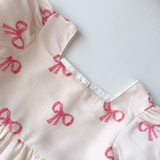 Ribbon Print Casual Dress - RYAN AND REMI