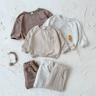 Pocketed Solid Jogger Set - RYAN AND REMI