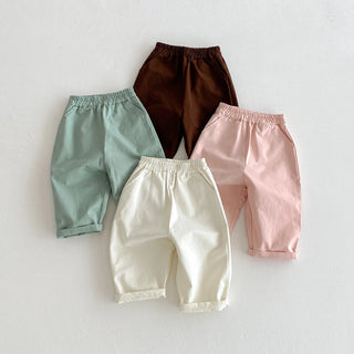 Elastic Waist Casual Pants - RYAN AND REMI