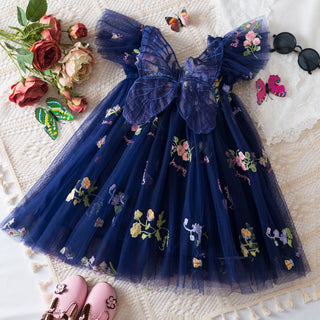 Floral Butterfly Tulle Dress - RYAN AND REMI