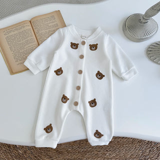 White Teddy Bear Jumpsuit - RYAN AND REMI