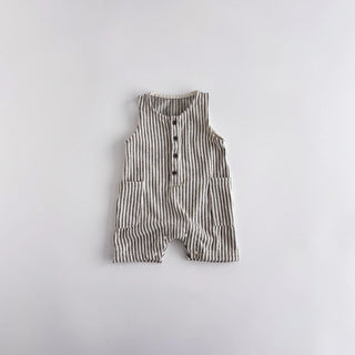 Striped Sleeveless Short Jumpsuit - RYAN AND REMI