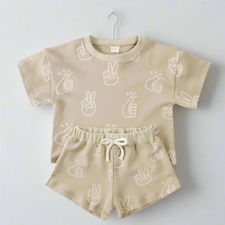 Boys Printed Shorts Set - RYAN AND REMI