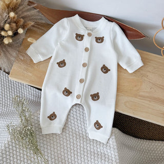 White Teddy Bear Jumpsuit - RYAN AND REMI