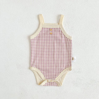 Baby Girl Plaid Camisole Bodysuit - RYAN AND REMI