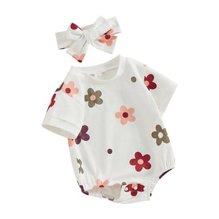 Flower Print Romper Set - RYAN AND REMI