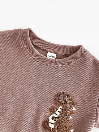 Boys Dinosaur Striped Pants Set - RYAN AND REMI