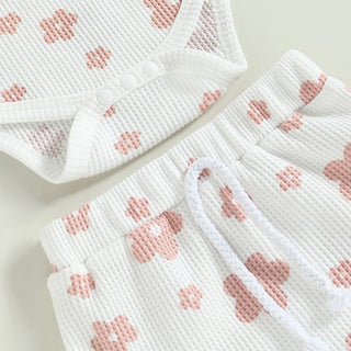 Newborn Flower Romper Set. 3 Pcs - RYAN AND REMI