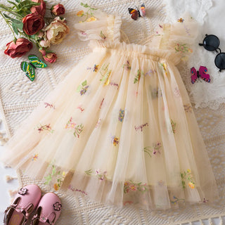 Floral Butterfly Tulle Dress - RYAN AND REMI