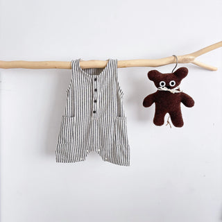 Striped Sleeveless Short Jumpsuit - RYAN AND REMI