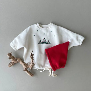 Christmas Tree Embroidery Bodysuit Set - RYAN AND REMI