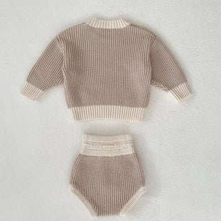 Sand Knitted Pullover Shorts Set - RYAN AND REMI