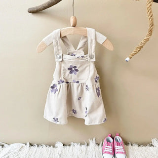 Corduroy Flower Dress - RYAN AND REMI