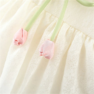 Tulip Solid Lace Dress - RYAN AND REMI