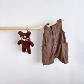 Striped Sleeveless Short Jumpsuit - RYAN AND REMI