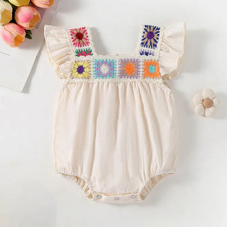 Fly Sleeve Patch Romper - RYAN AND REMI