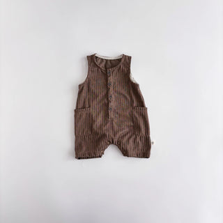 Striped Sleeveless Short Jumpsuit - RYAN AND REMI