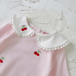 Pink Cherry Print Jumpsuit - RYAN AND REMI