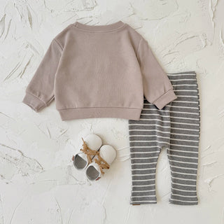 HELLO Striped Pants Set - RYAN AND REMI