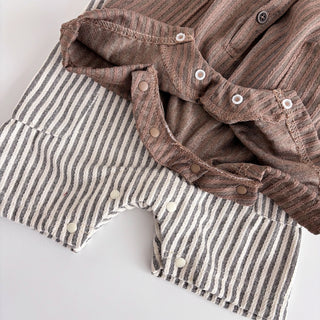 Striped Sleeveless Short Jumpsuit - RYAN AND REMI