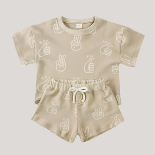Boys Printed Shorts Set - RYAN AND REMI