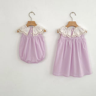 Sisters Lace Petal Collar Outfit - RYAN AND REMI