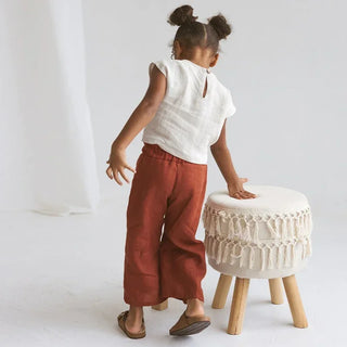 Linen Wide-Legged Pants - RYAN AND REMI