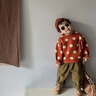 Retro Polka Dot Sweater - RYAN AND REMI