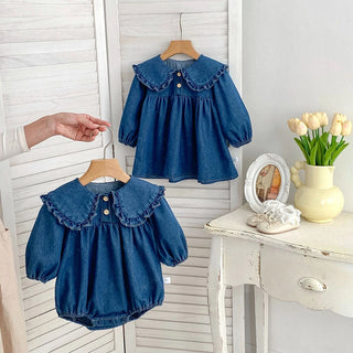 Denim Peter Pan Sister Outfit - RYAN AND REMI