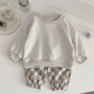 Checkered Pants Sweater Set - RYAN AND REMI