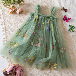 Floral Butterfly Tulle Dress - RYAN AND REMI