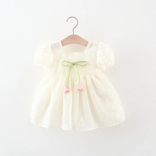 Tulip Solid Lace Dress - RYAN AND REMI