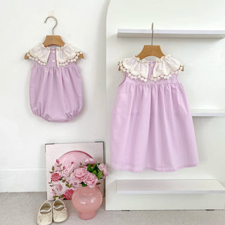 Sisters Lace Petal Collar Outfit - RYAN AND REMI