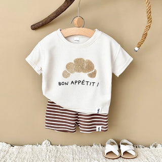 Boys Waffle T-shirts Shorts Set - RYAN AND REMI