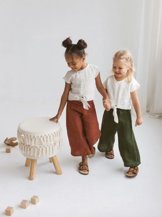 Linen Wide-Legged Pants - RYAN AND REMI