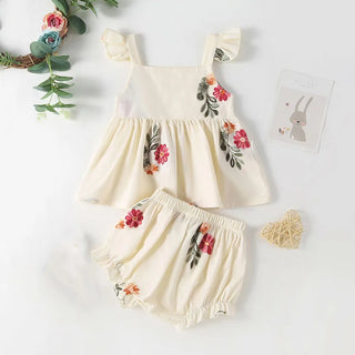Floral Puff Sleeve Outfit - RYAN AND REMI
