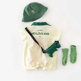 Dinosaur Jumpsuit w Bag - RYAN AND REMI