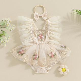 Newborn Fly Sleeve Romper - RYAN AND REMI