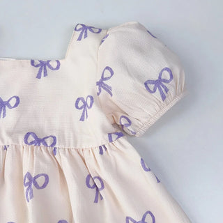 Ribbon Print Casual Dress - RYAN AND REMI