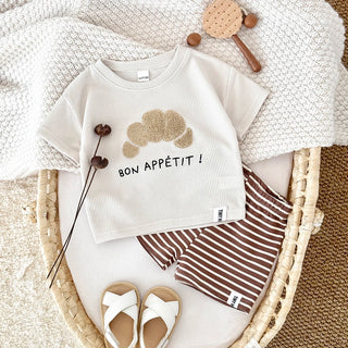 Boys Waffle T-shirts Shorts Set - RYAN AND REMI