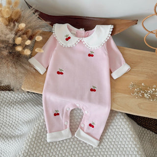 Pink Cherry Print Jumpsuit - RYAN AND REMI
