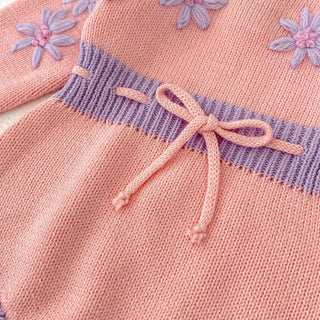 Floral Long Sleeve Knitted Bodysuit - RYAN AND REMI