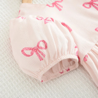 Ribbon Print Casual Dress - RYAN AND REMI