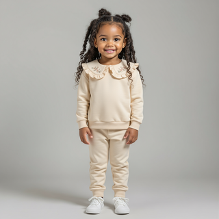 Embroidered Collar Jogger Det - RYAN AND REMI