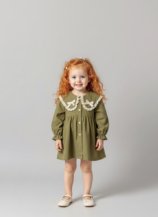Double Bow Collar Dress - RYAN AND REMI