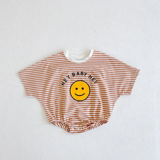 Oversized Striped T-Shirt Romper - RYAN AND REMI